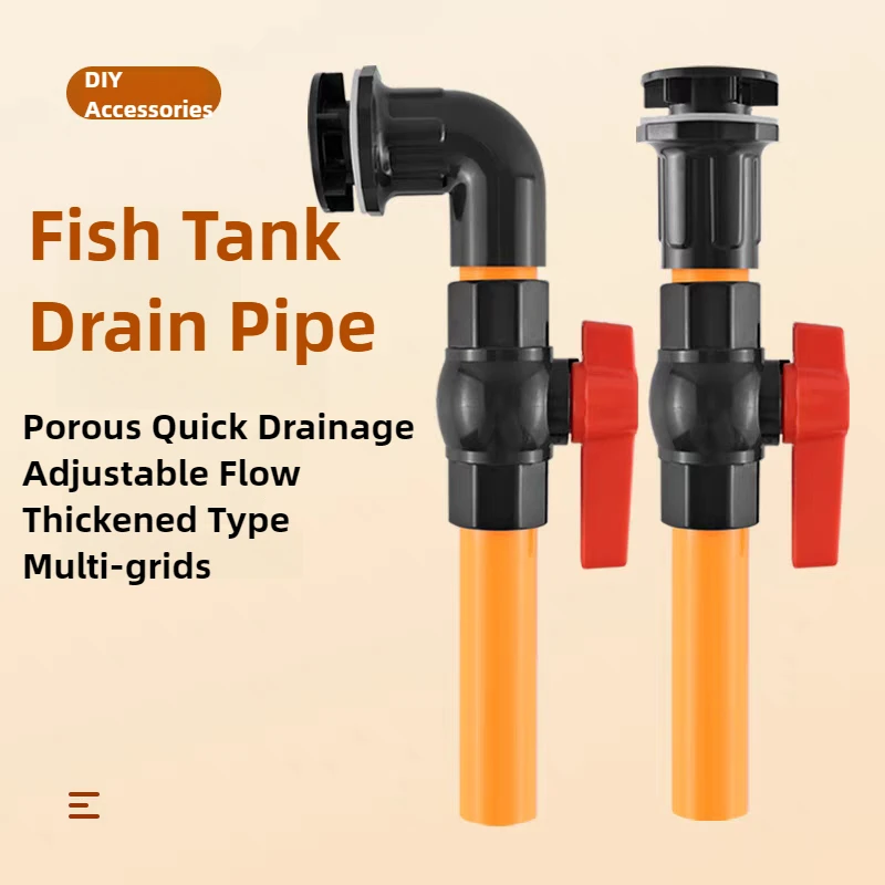 Kit de tubo de cambio de agua para acuario, sistema de llenado y drenaje de PVC resistente para peceras, accesorios de entrada/salida de agua para tanque de mariscos