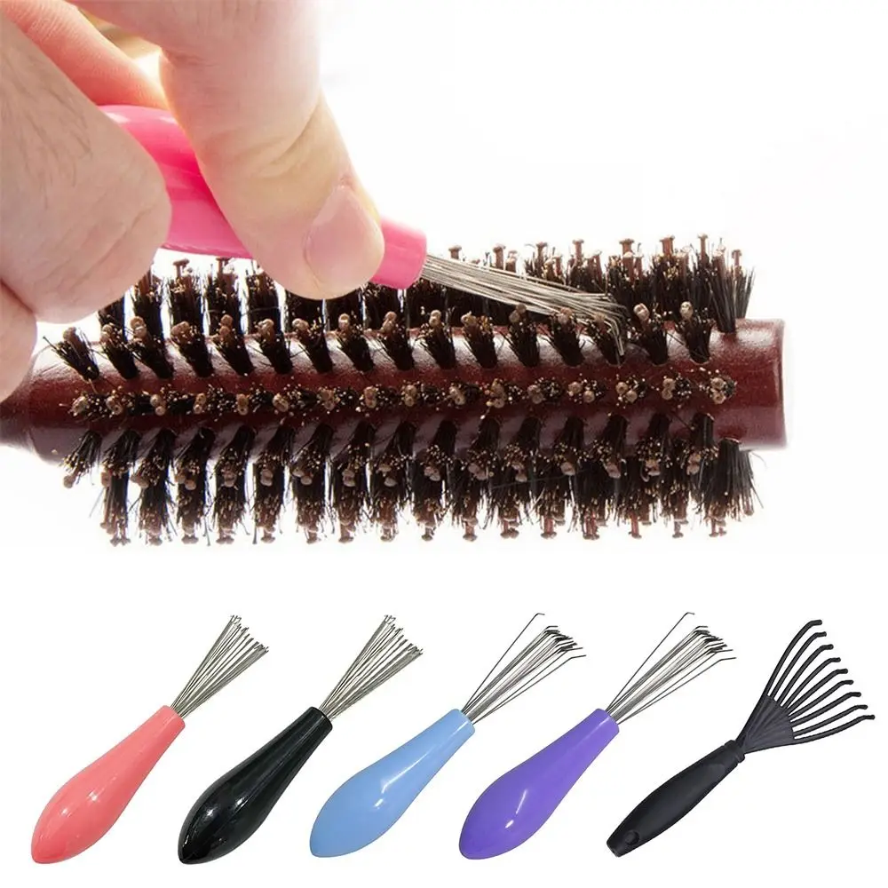 1PC Embedded Comb Cleaner Brush - Plastic Handle Hair Brush Remover, Beauty Tools Cleaning Supplies