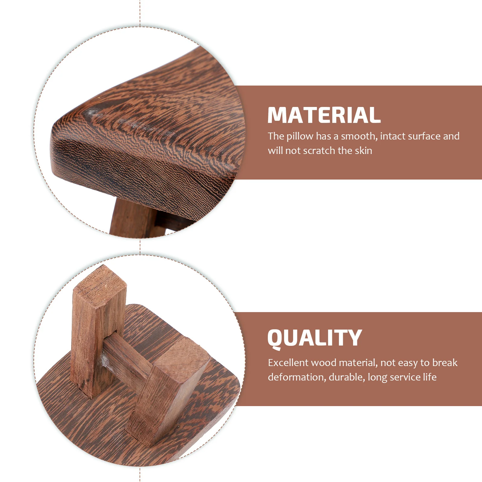 

Chicken-Wing Wood Cervical Pillow Smooth Solid Wood Surface Neck Support Pillow for Healthy Sleeping and Relaxation