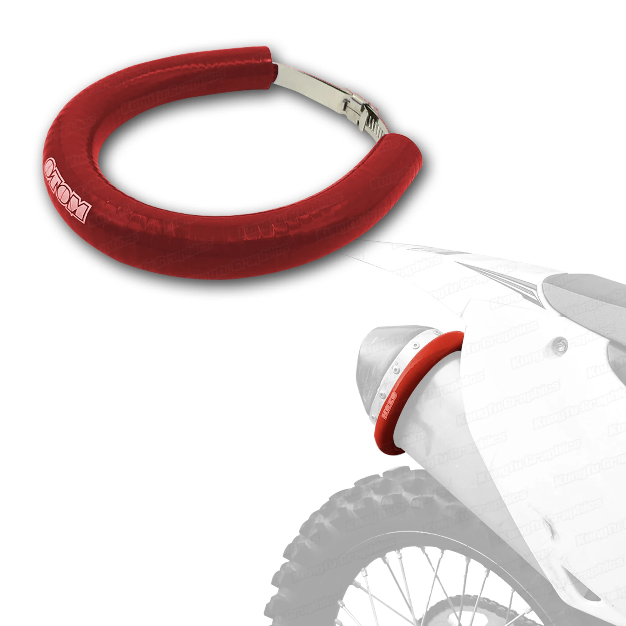 Универсальная выхлопная банка мотоцикла, глушитель, защита трубы Dirtbike, оранжевый, красный, зеленый, желтый, синий