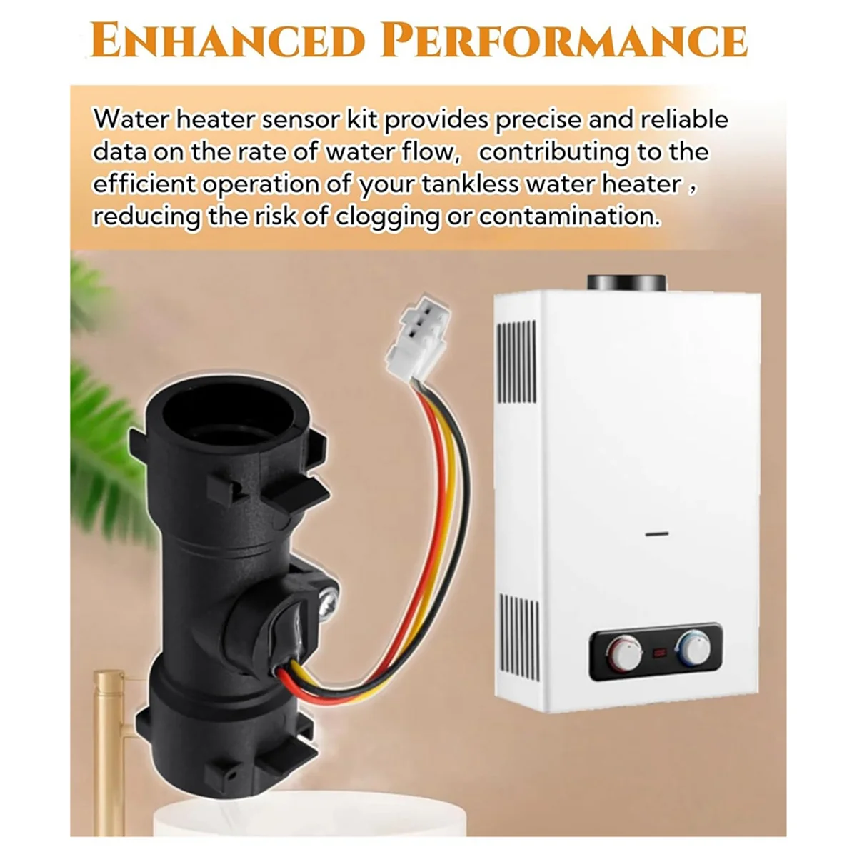 A002 Water Flow Sensor RV -Water Heater with Installation Accessories
