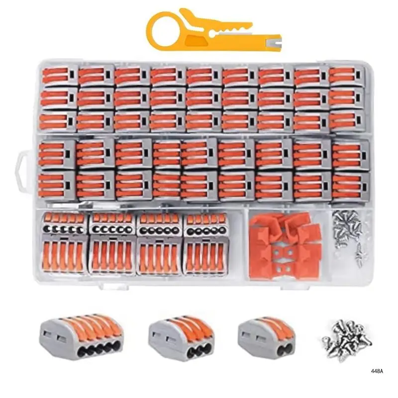 Upgrades Wire   Splices Connector Set 120pcs Easy Install Terminals Safe & Secure Wire Connect for Solid & Flexible Cable