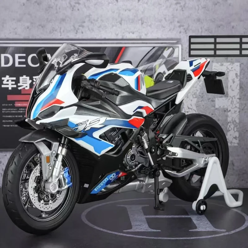 1/9 M1000RR S1000RR Alloy Racing Motorcycle Diecast Street Sports Motorcycle Model Simulation With Light Collection Kid Toy Gift