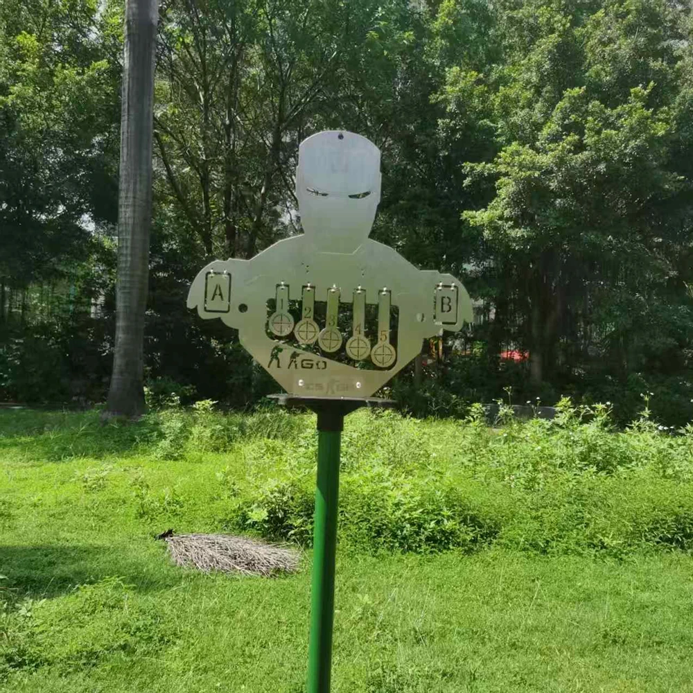 New Kamen Rider-shaped Stainless Steel Water Soft Plastic Pellet Shooting Practice Metal Brushed Target