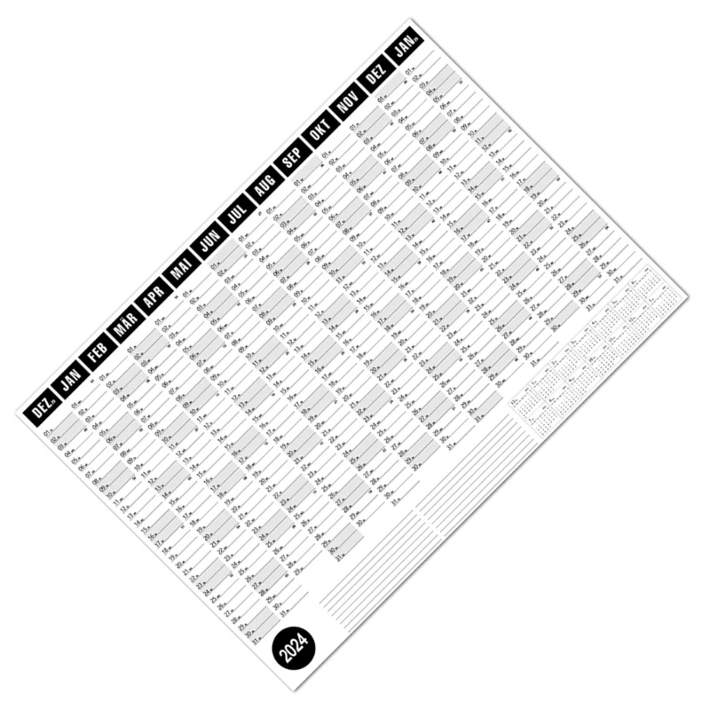 K1AA 2024 年間プランナー カレンダー 2024 通年プランナー カレンダー 2023 年 1 月から 2025 年 12 月まで、74x52cm ホームオーガナイザー プランナー