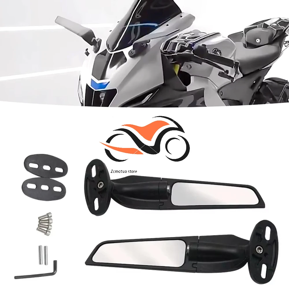 

For Honda CBR650R F CBR1000RR CBR 190 250 300 400 500 600 R RR Motorcycle Modified Wind Wing Adjustable Rotating Rearview Mirror