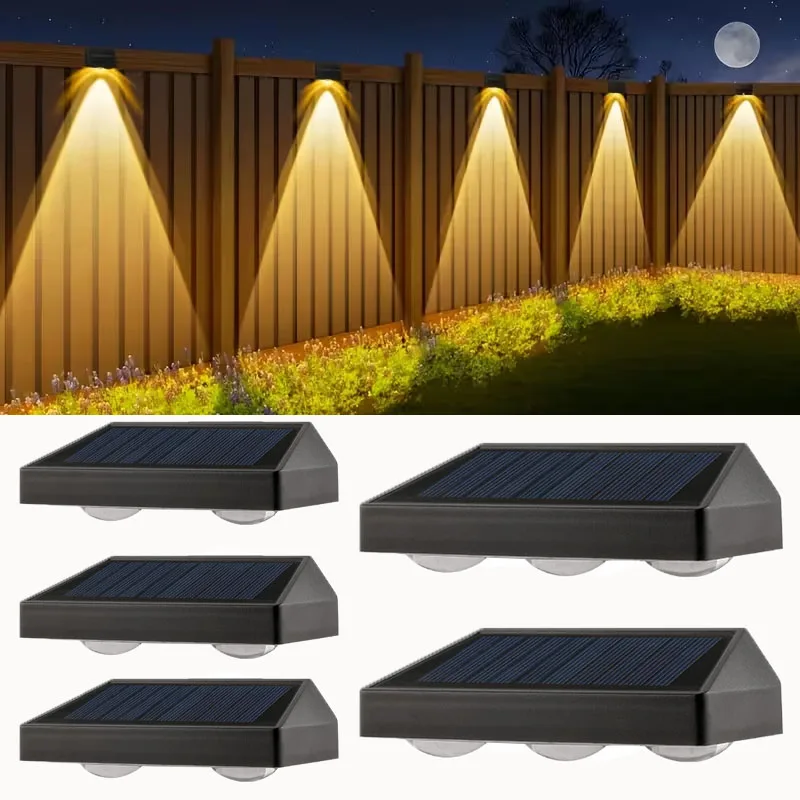 

2/3 светодиодные уличные солнечные фонари высокой яркости, водонепроницаемые настенные светильники для террасы, лестницы, двора, ландшафтного освещения