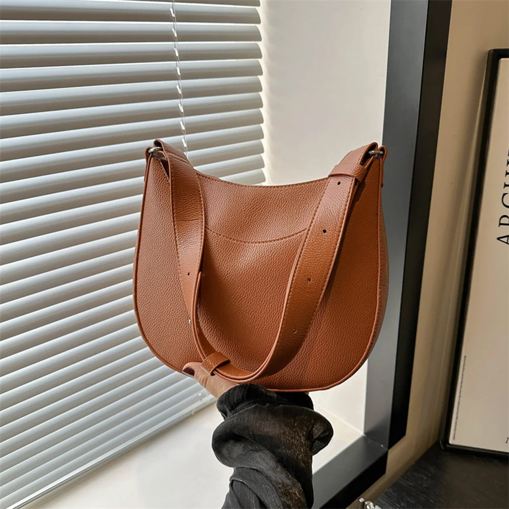 

Women Vintage Shoulder Bag PU Leather Versatile Satchel Bag Large Capacity Fashion Tote Handbag Female Daily Dating Bag