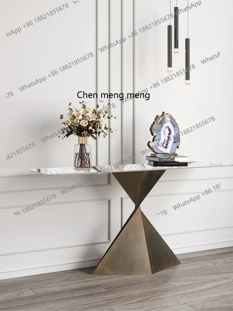 

Slate entrance table, light luxury, household end-view strip case, simple entrance table against the wall