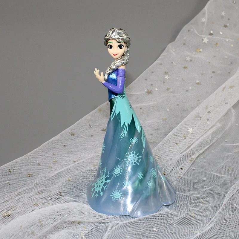 15cm Disney Frozen Toy PVC Elsa Cartoon Action Figure GK Model Cake Desktop Decorative Ornament Kids Adult Birthday Gift