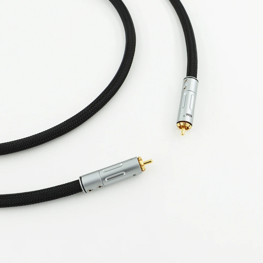 pure silver coaxial audio cable 75 Ω subwoofer cable output SPDIF digital decoding TV power amplifier 5.1 audio cable