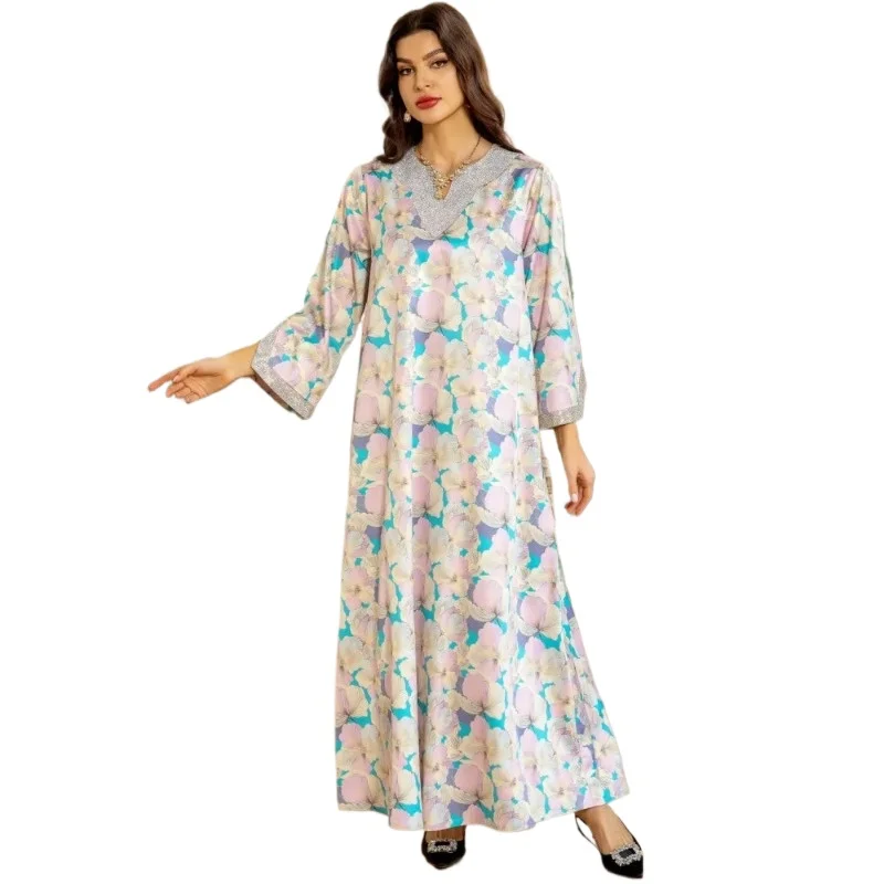 

African Dresses For Women African Clothes Dashiki Print Color Ankara Dresses Bazin Traditional Robe Africa Long Dress 2024 New