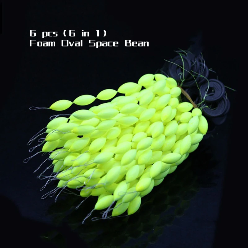 60Pcs/10Pack Seven-star Float S M L Yellow Red Carp Fishing Float Accesories Pesca Fishing Buoys Foam Space Bean