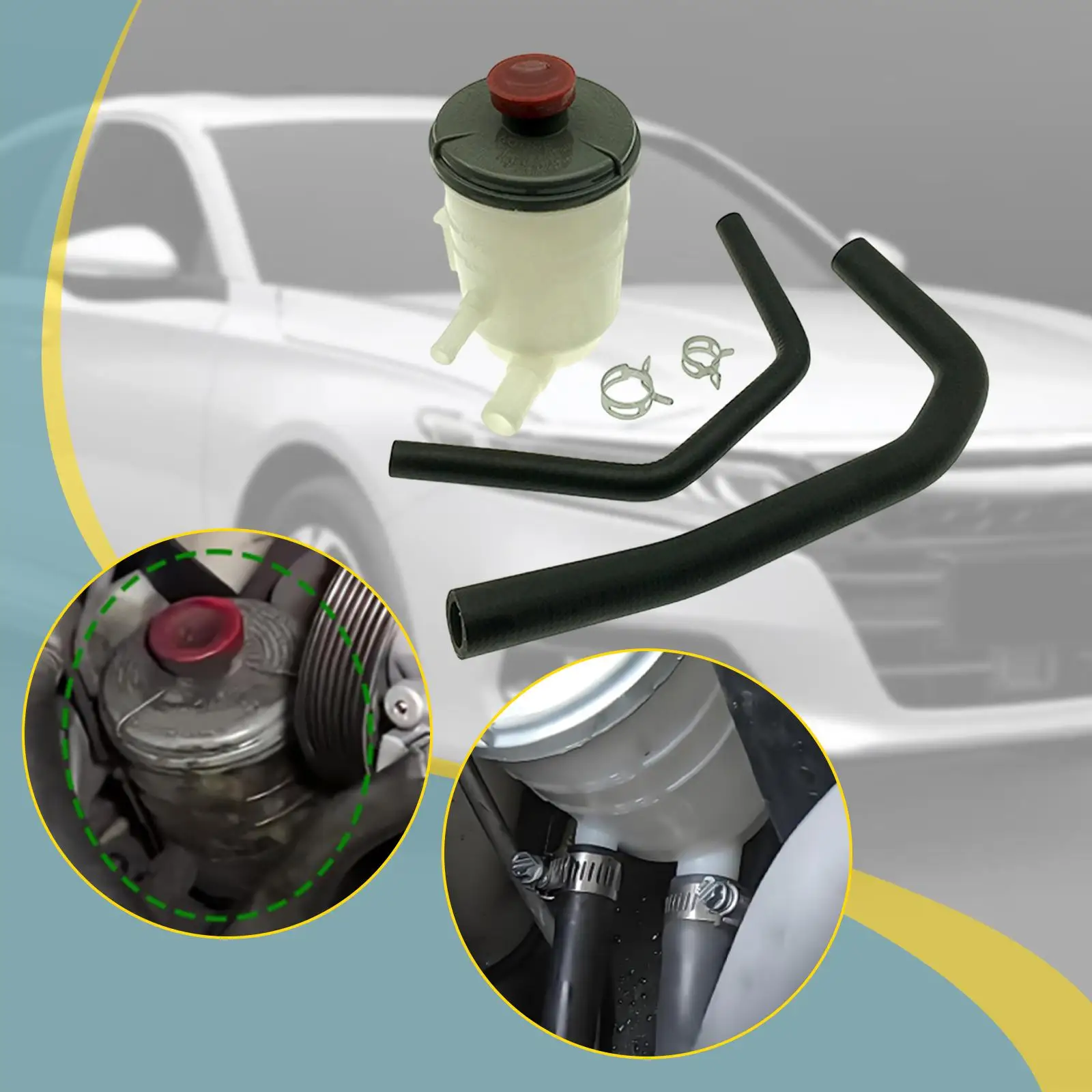 

Practical ABS Plastic Car Steer Pump Reservoir Replacement Tank for Honda Accord 2003 2007 System