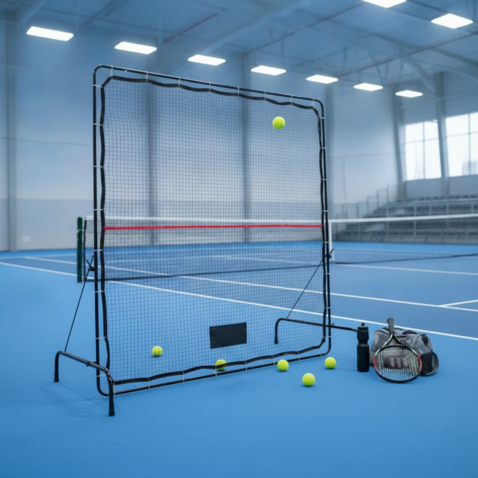 Tennis Rebounder Net Foldable Tennis Rebounder Training Backboard Freestanding Rebound Net Adjustable for Coaches, Backyard