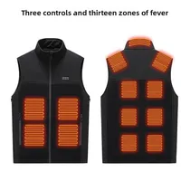 Camo 10-Zone USB Rechargeable Heated Vest - Unisex 3-Gear Thermostatic Jacket for Outdoor Hunting Windproof Warm Clothing