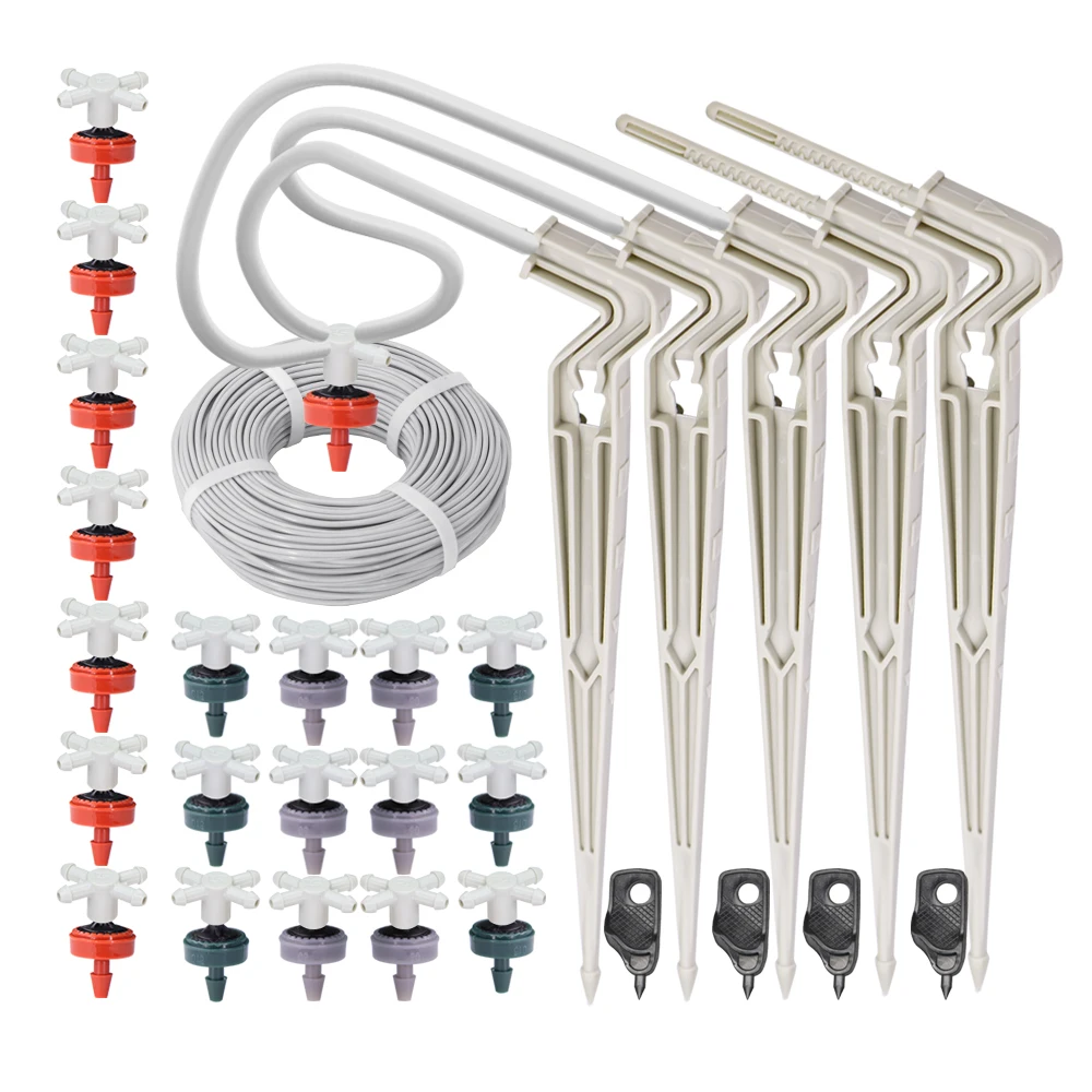 20M 4-Way 3/5mm Hose Arrow Watering System 2 4 8L/H Dropper Irrigation Kit for Garden Greenhouse Bonsai Plants Water Saving Drip