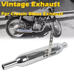 36mm 38mm Universal Motorcycle Exhaust Muffler Pipe Escape Moto Retro Vintage Vertical Case For CG125 GN125 Exhaust Racing