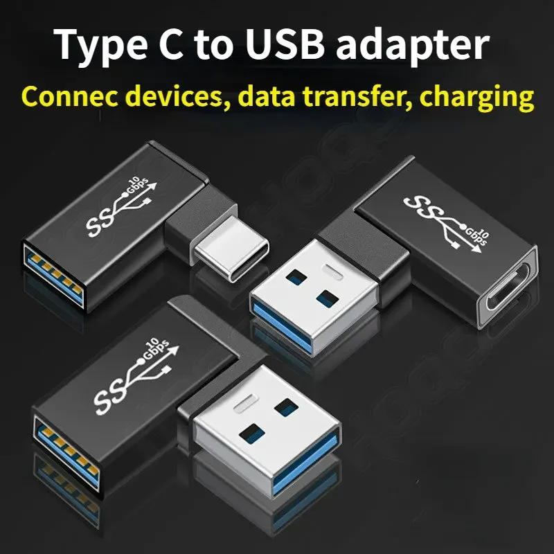 metal shell USB C Adapter OTG 10Gbps Data Transfer USB to Type-C Charging Converter For Smartphone Macbook Air Pro Laptop