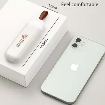 7 dní módní přenosný severský styl krabička na léky dávkovač tablet krabička na léky 3 mřížky dávkovací úložná sada organizér 6 nejlepší prodej roztomilá krabička na léky - №2