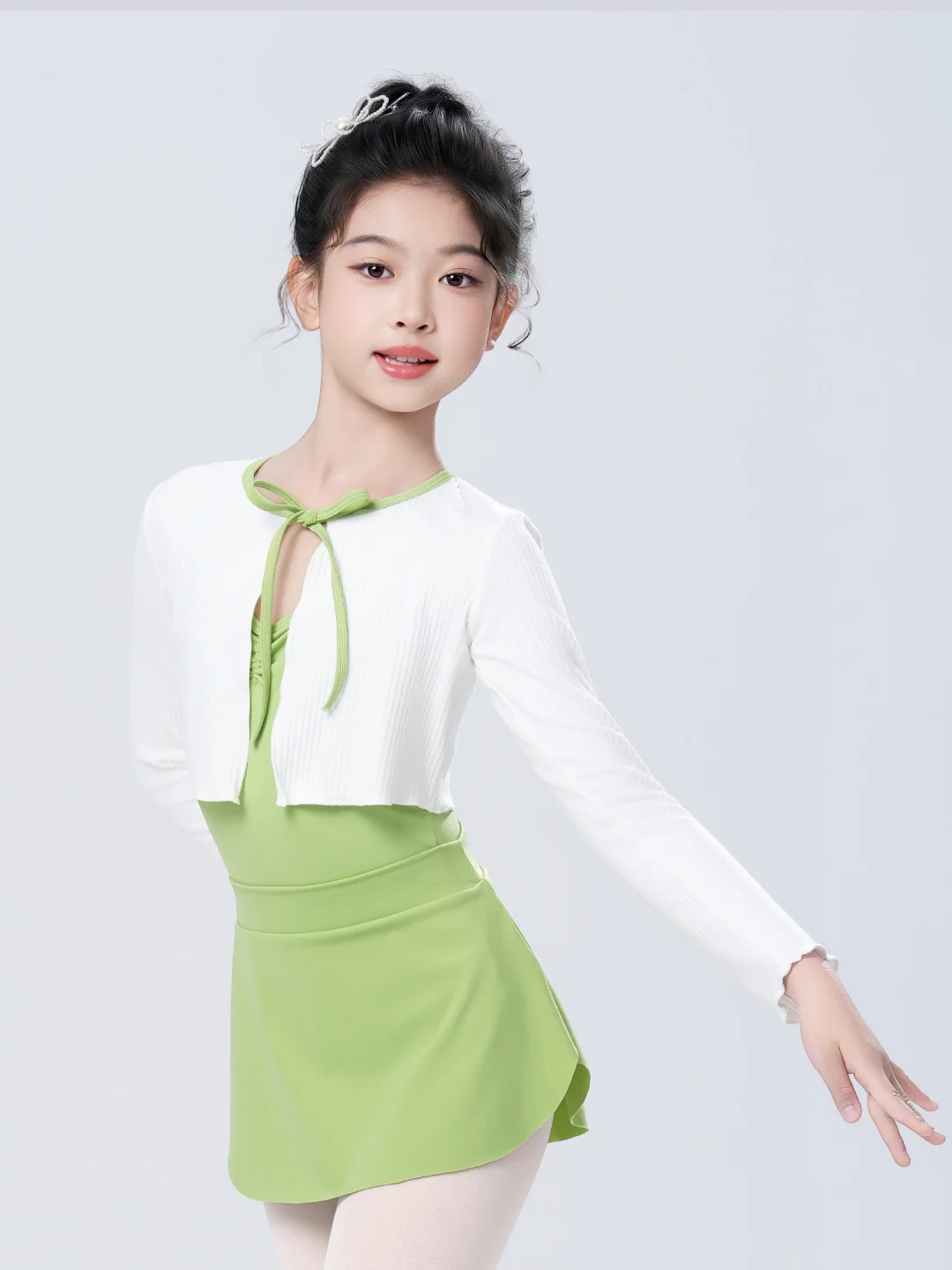 Girls Ballet Dance Jacket Long Sleeve Wrap Cardigan Tops for Toddler Kids Fall Winter