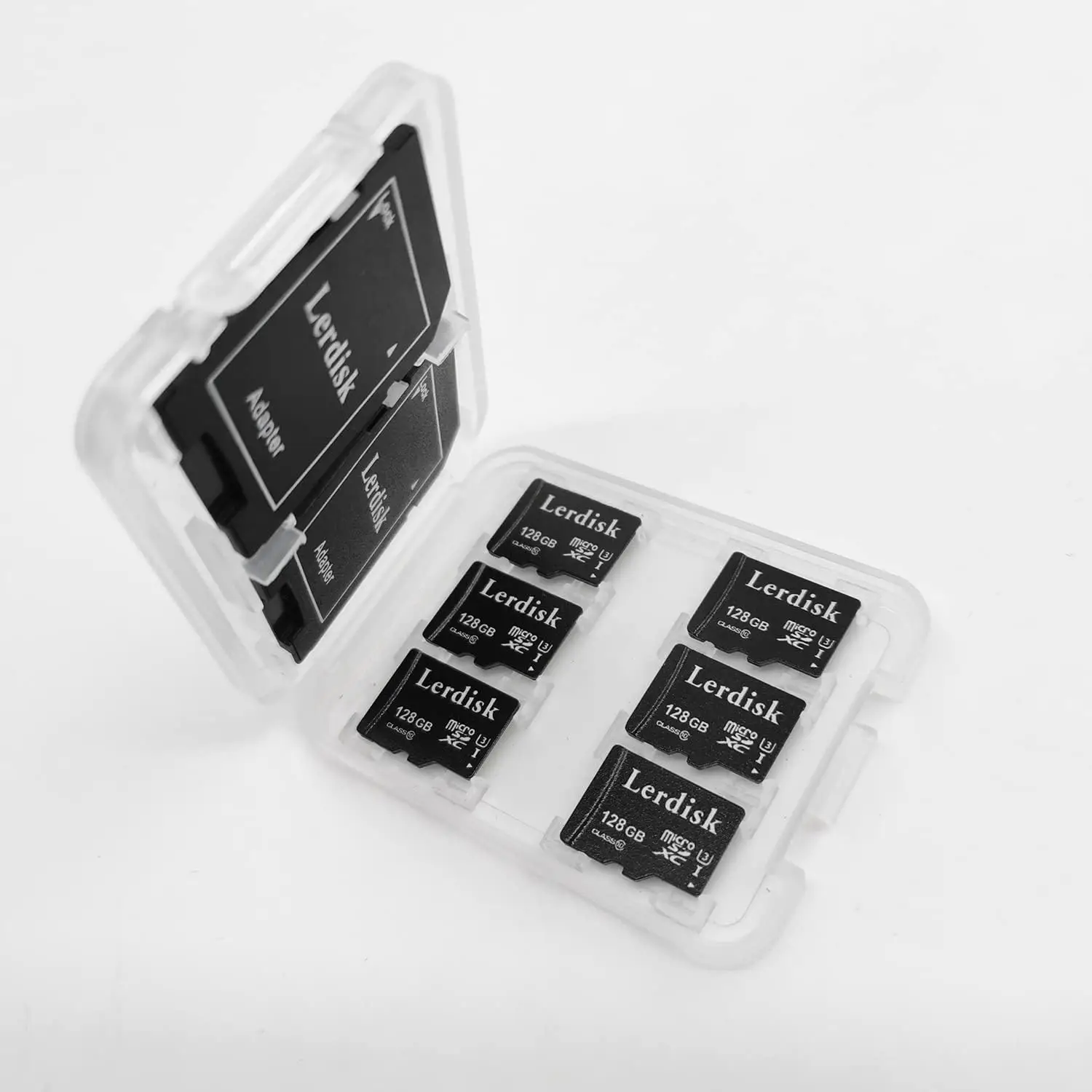 128GB Micro SD Card 6-Pack, U3 V30 A1, 80+MB/s Read for 4K Camera, Game Console, Drone, CCTV - with SD Adapter