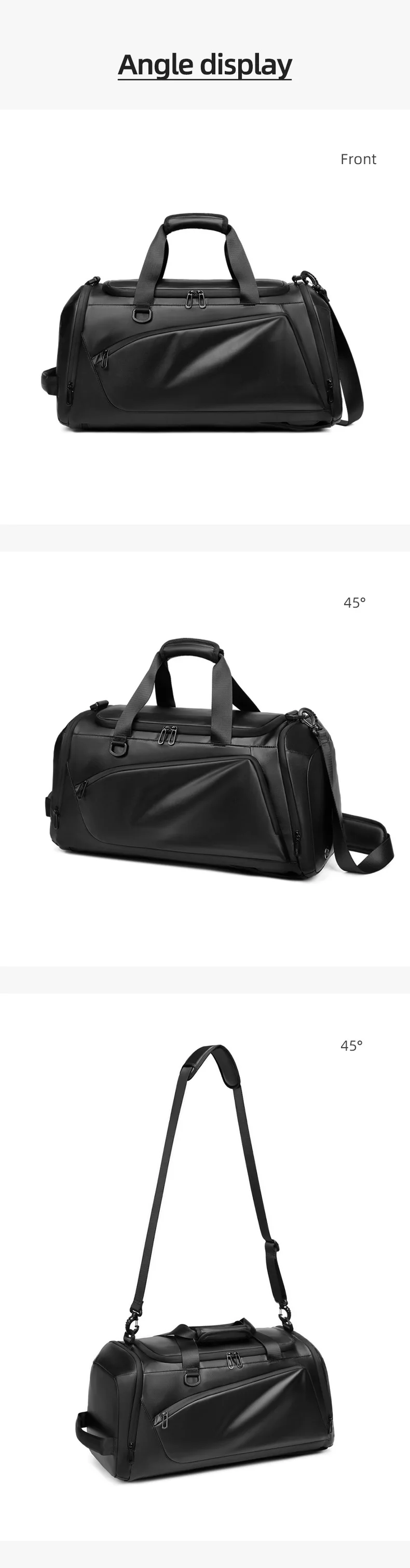 Großer Reiserucksack für Herren Multifunktionale Umhängetasche Geschäftsreise-Rucksack Sporttasche mit Nass-Trocken-Trennung Fitnesstasche – Detail 9