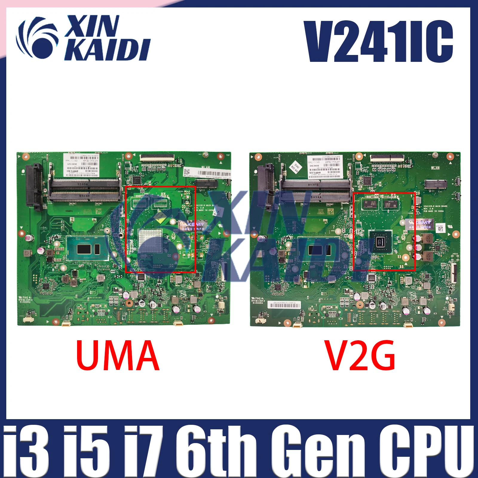 

V241IC Laptop Motherboard For Asus V241I V241IC Main board of All-in-one Machine With 4405U 4415U I3 CPU 930MX Tested OK