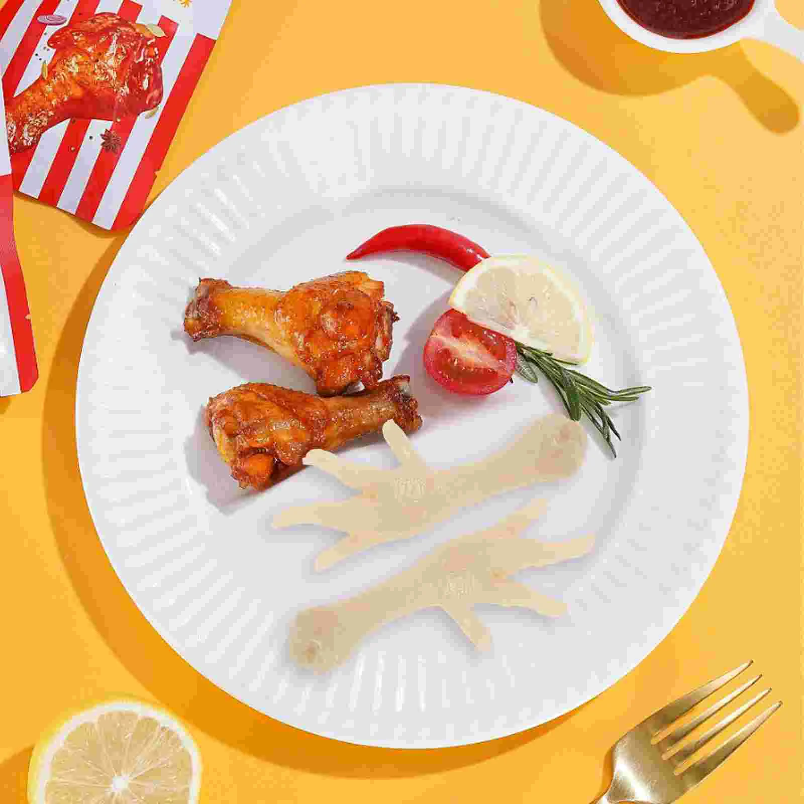 2 uds patas de pollo de imitación comida realista juguetes simulados restaurante modelo Pvc niño falso
