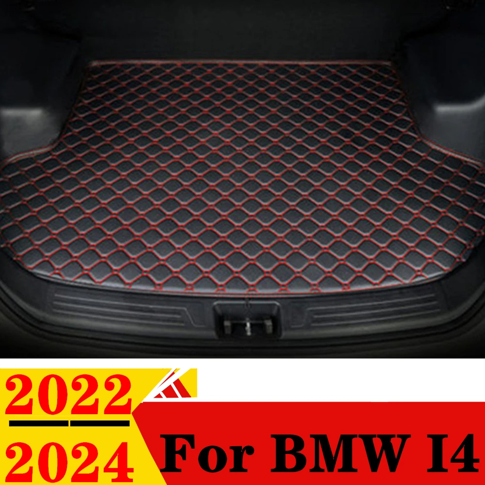 

Коврик в багажник автомобиля для BMW I4 2024 2023 22, плоская боковая задняя защитная накладка для багажника, коврик для багажника, детали для салона автомобиля