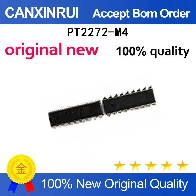 (5-100 Pieces) Brand new original PT2272-M4 PT2272 receiver decoder/non latch function DIP-18 chip IC