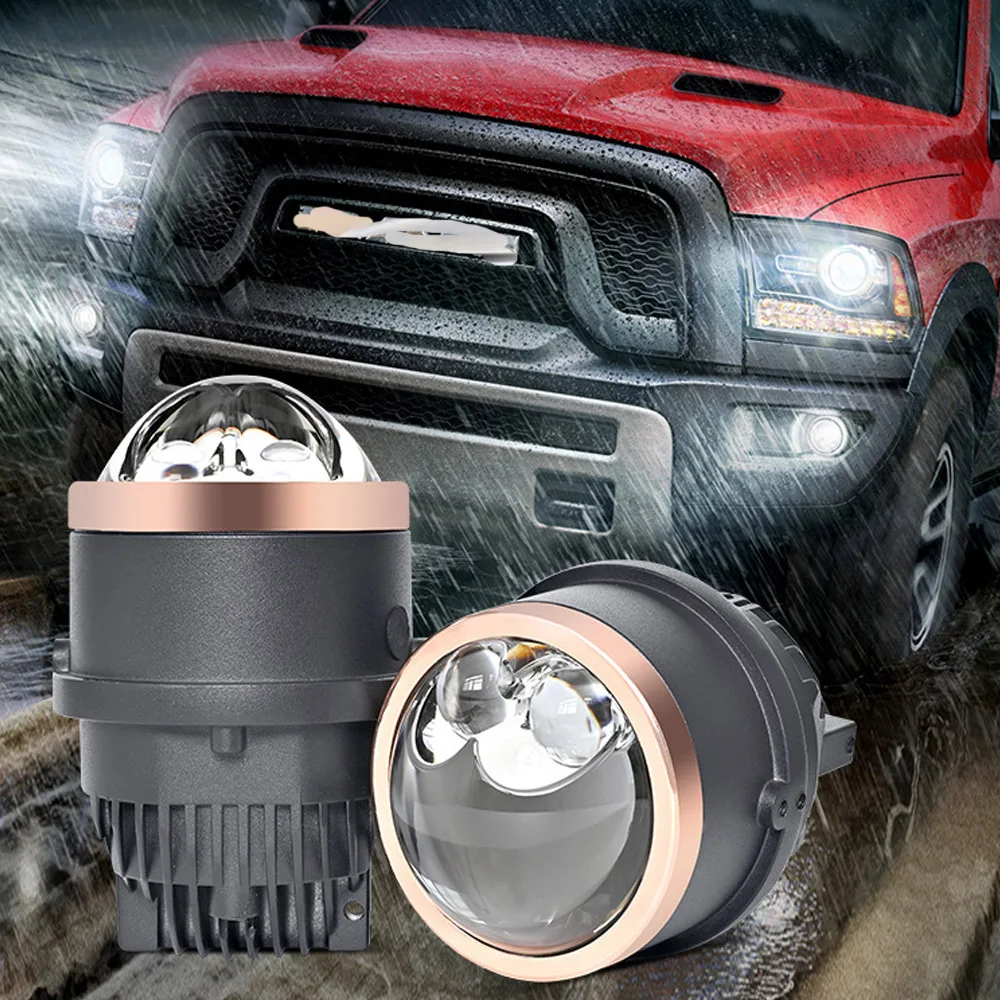 Universal Car 12V 24V Bi Laser LED Projector Lens Fog Light 140W 6000K for Toyota Focus Camry 320 High Low Beam Car Headlight