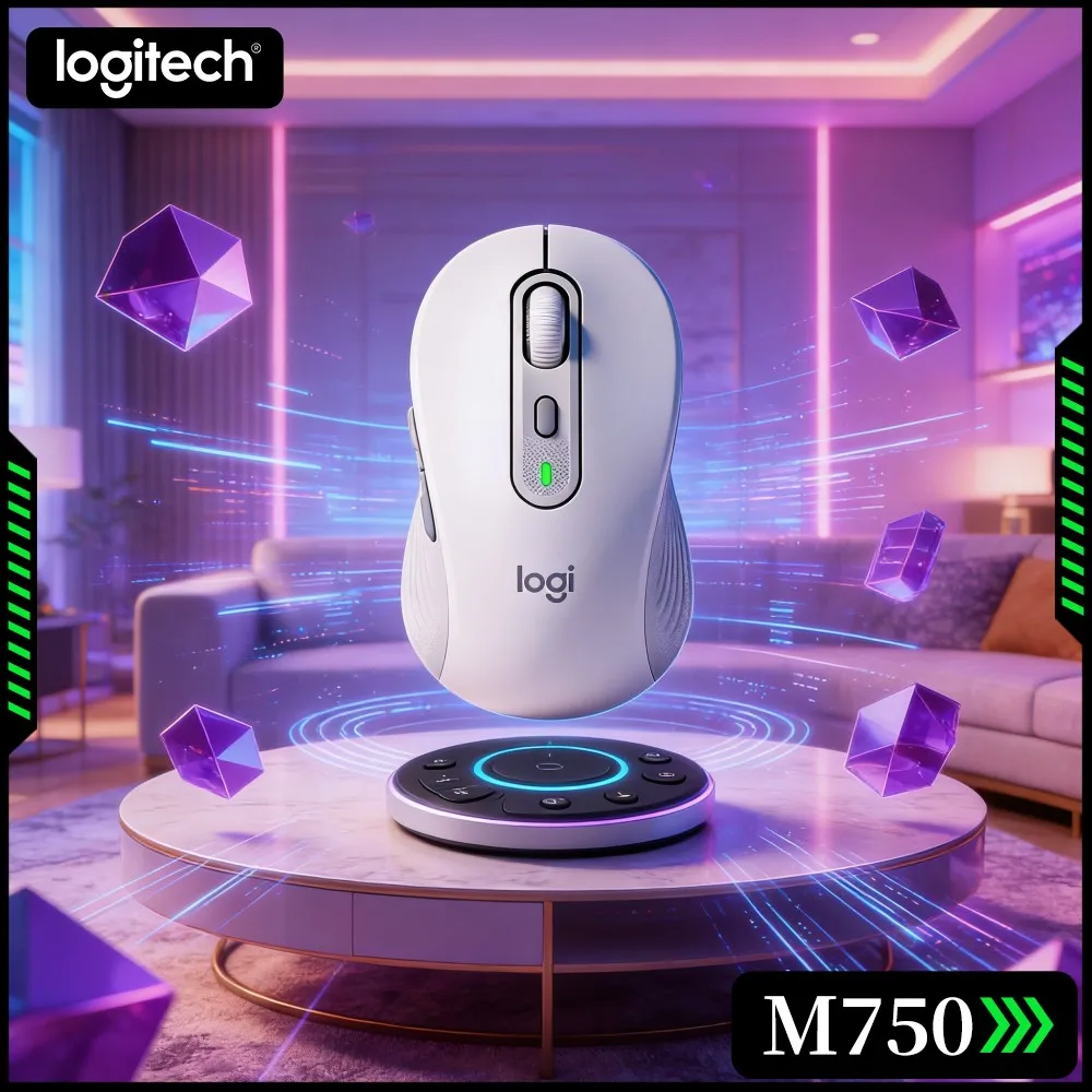 M750 Signature Logitech Dual Mode Mouse Eco Raw Material Smooth Scroll Adjustable DPI For Computer Work