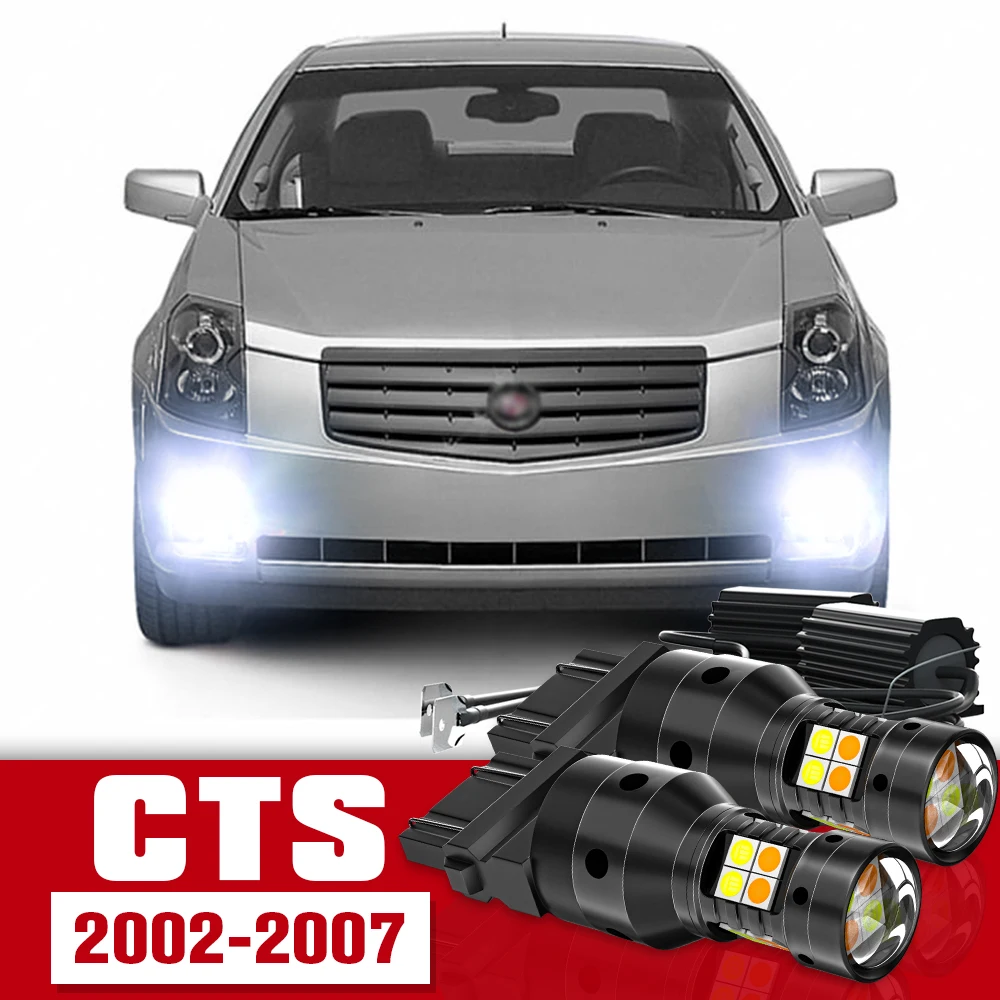 

2pcs LED Accessories Dual Mode Turn Signal+Daytime Running Light DRL For Cadillac CTS 2002-2007 2003 2004 2005 2006