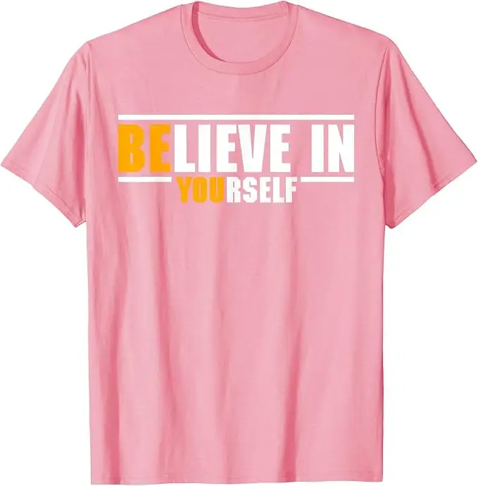 Glaube an dich selbst, motivierende Inspiration, positives Zitat, T-Shirt, Y2k Be You Saying Tee, Buchstaben-Print, Grafik, tolle Kleidung – Detail 8