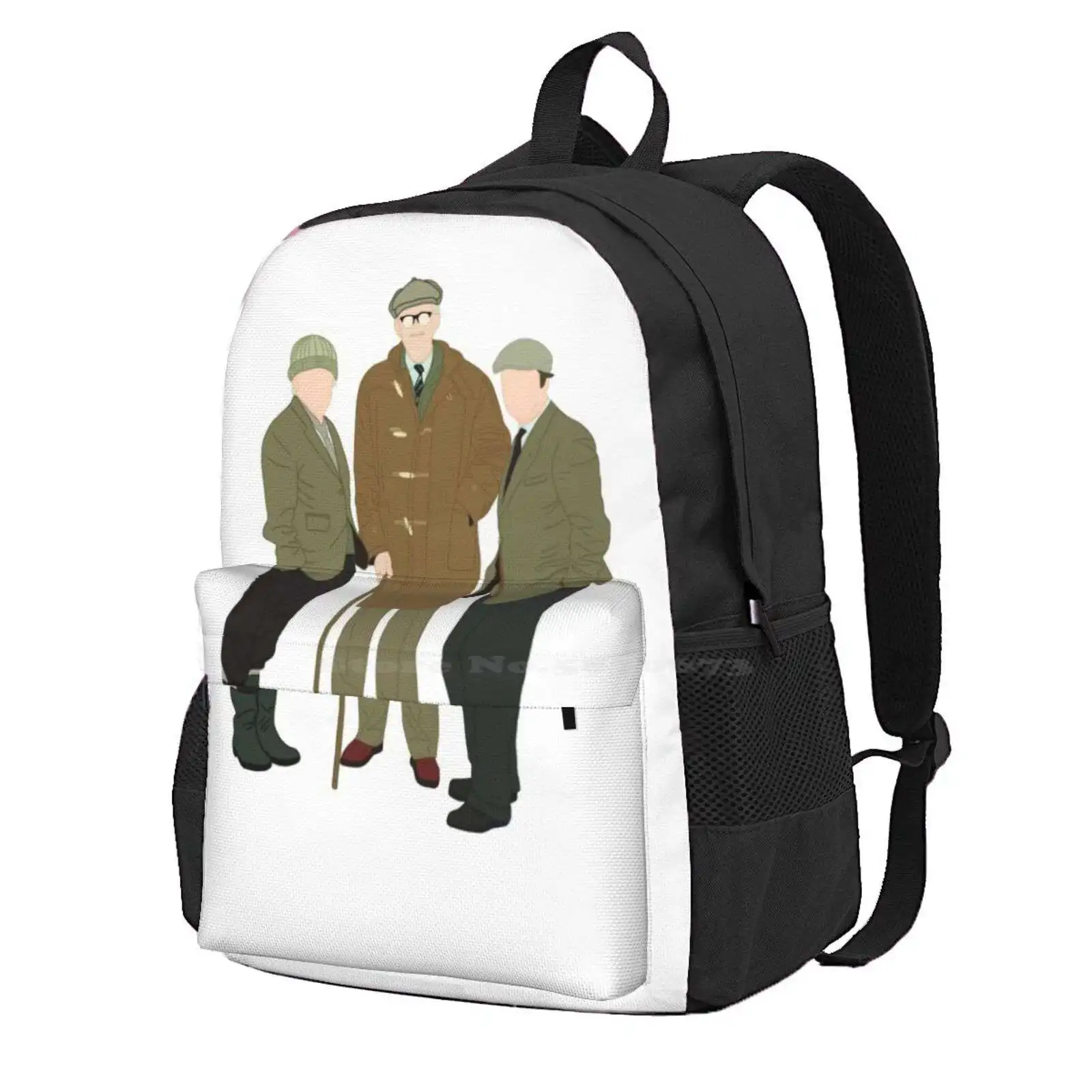 Compo, Clegg And Foggy, Last Of The Summer Wine Hot Sale Schoolbag Backpack Fashion Bags Cleggy Compo Simmonite Norman Clegg