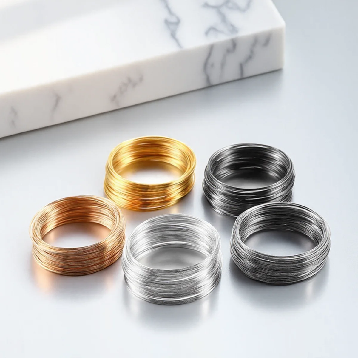 

1 шт., 100 петель, лот, стальная проволока с эффектом памяти, бисероплетение, принадлежности для изготовления ювелирных изделий своими руками, браслетов