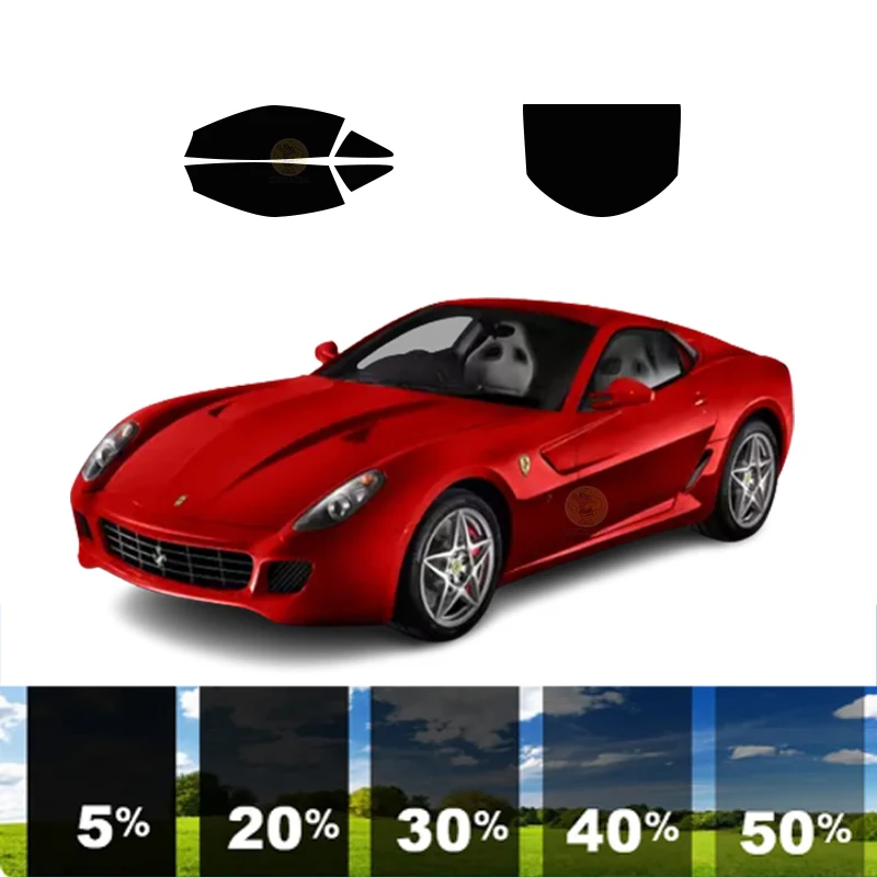 

precut Removable Window Tint Film 100%UVR 5%-70%VLT Heat Insulation Carbon ﻿For FERRARI 599 GTB FIORANO 2DR CONVERTIBLE2007-2011