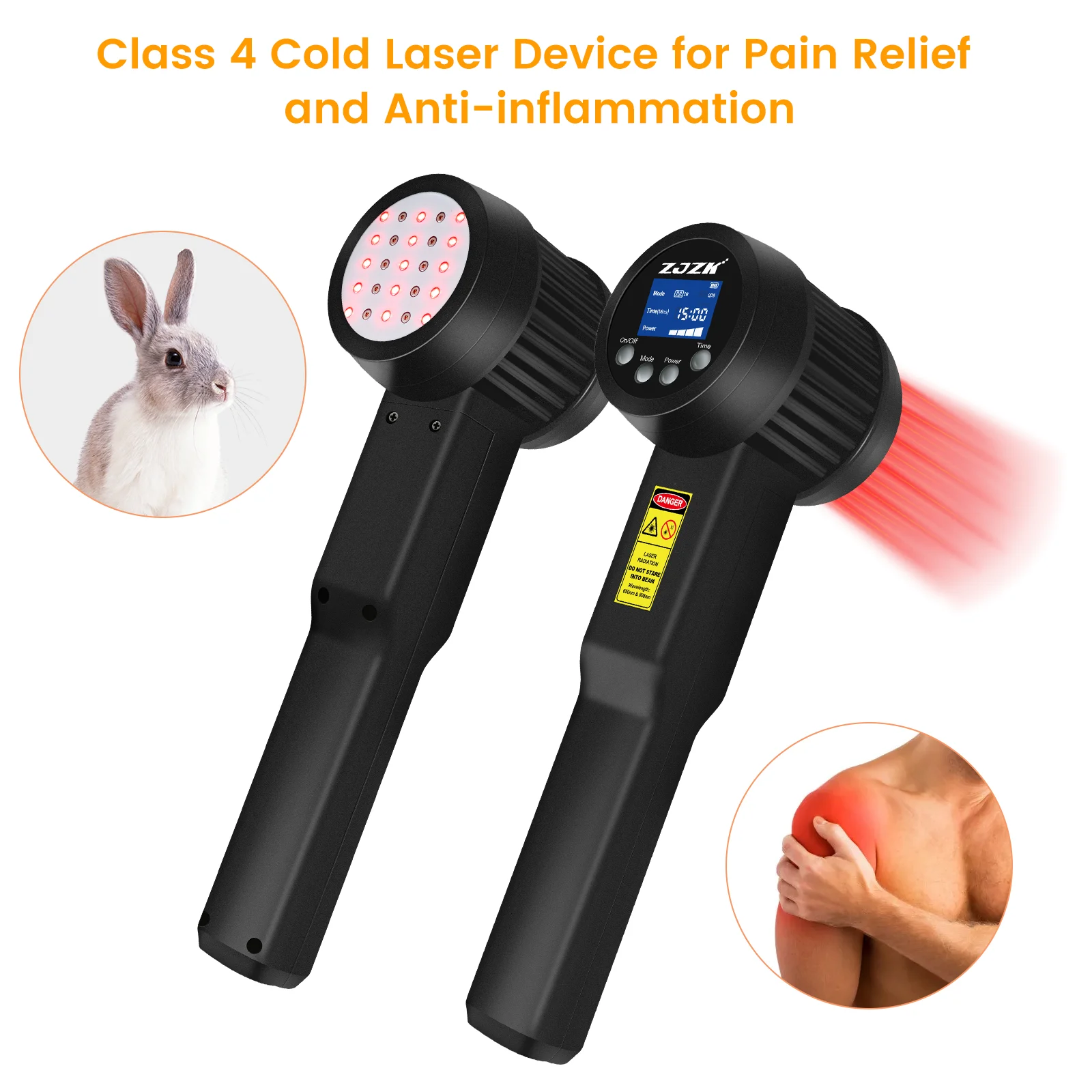 ZJZK 3w Physical Therapy With Low Level Laser Muscle 650nmx10diodes+808nmx15diodes Ulcers Shoulder Impingement Syndromes