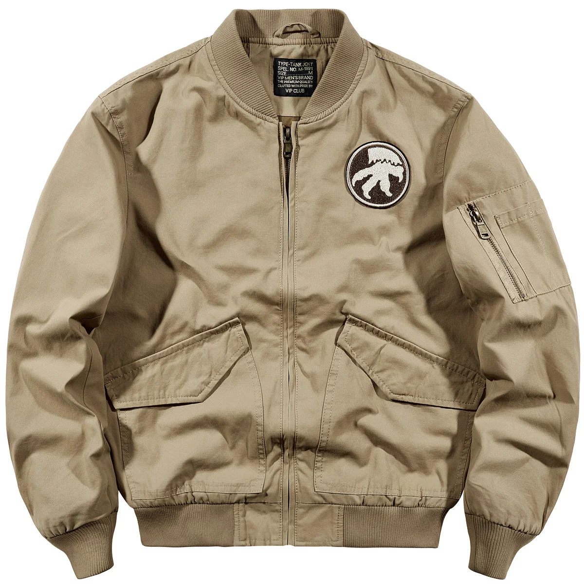 

Мужская куртка-пилот MA-1 в американском ретро-стиле, свободного кроя, из чистого хлопка, повседневная верхняя одежда, модный бренд, с воротником-бомбером, на молнии