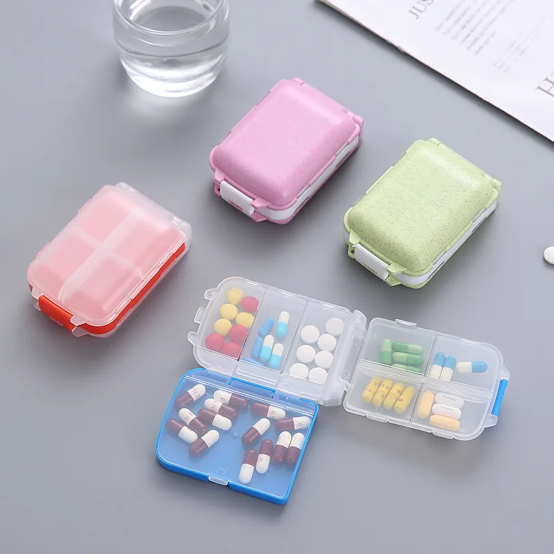 Mini Pill Box Vitamin Holder Portable Weekly Pill Cases Medicine Tablet Storage Container Case Medicine Drug Box Pills Organizer