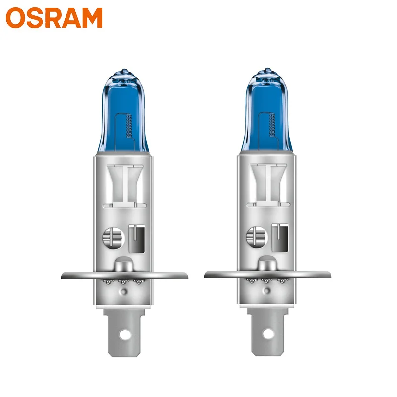 OSRAM H1 Halogen Headlight Car Light 5300K Original Genuine 12V Car Head Lamp 62150CBH Cool Blue Hyper White 55W (Pair)