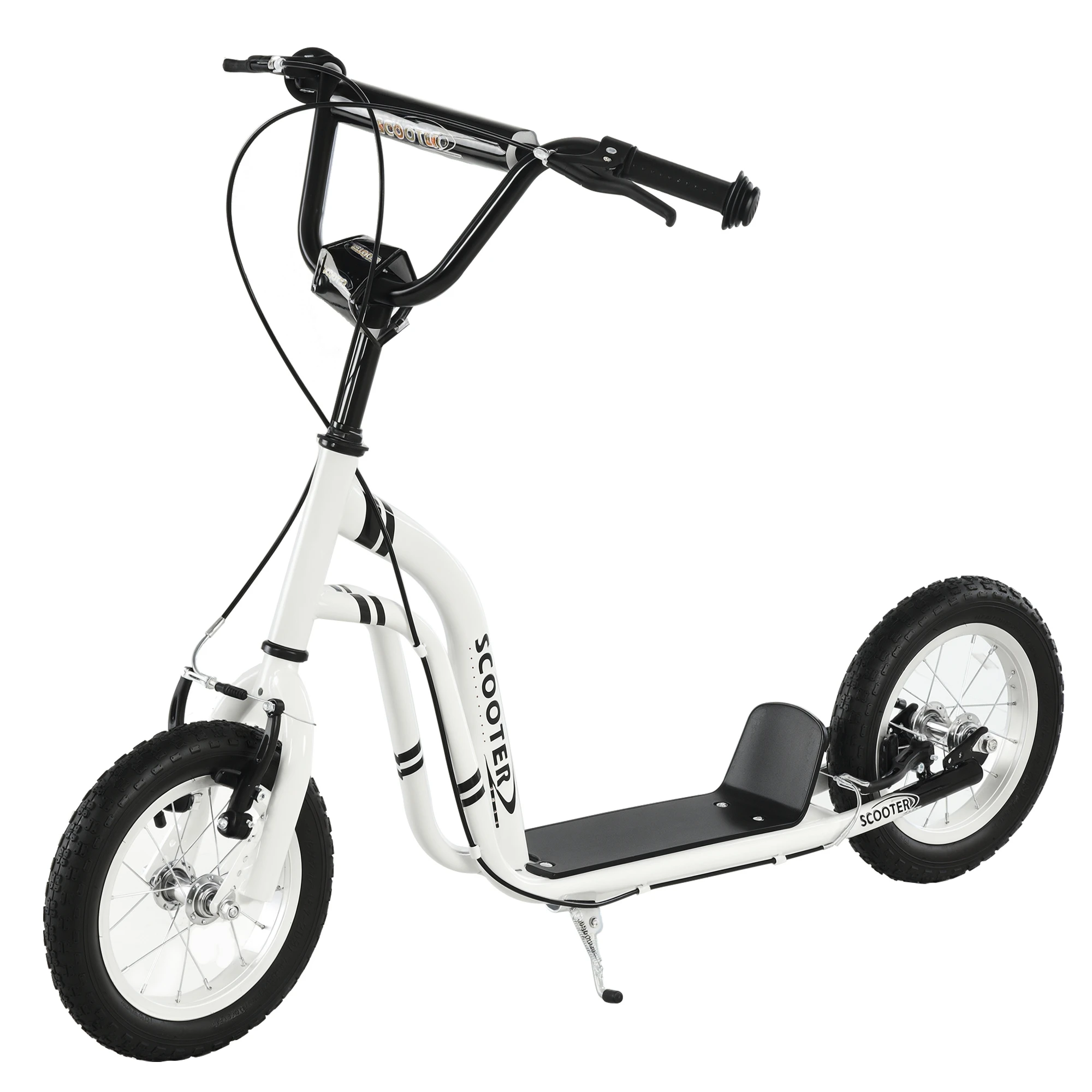 Scooter Homcom con 2 pneumatici gonfiabili ad altezza regolabile per bambini più grandi