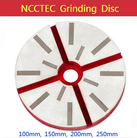 4\'\' 6\'\' 8\'\' 10\'\' NCCTEC Segments Resin Filled Diamond Grinding Disk 100 150 200 250mm Granite Stone Hot-pressed Metal Bond Disc