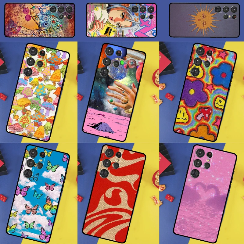 Vintage Aesthetic Phone Case For Samsung Galaxy S24 Ultra S9 S10 S20 S21 S22 Plus S23 FE S25 Ultra Back Cover