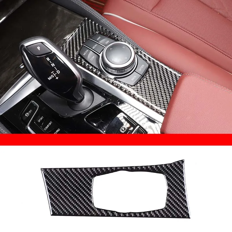 

For 2018-2022 BMW 5 Series G30 soft carbon fiber style car styling car multimedia knob box sticker car interior accessories