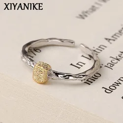XIYANIKE Irregular Texture Frosted Cuff Finger Rings For Women Girl Korean Fashion New Jewelry Friend Gift Party кольцо ж