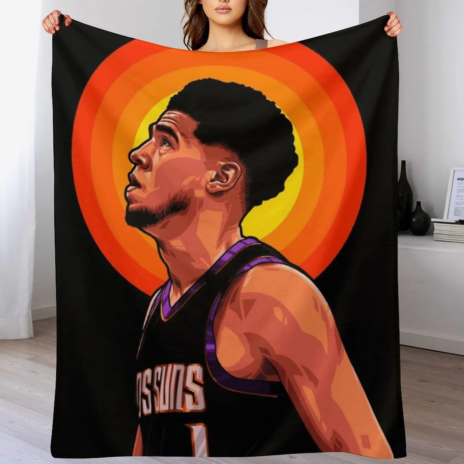 

Devin Booker Throw Blanket Blankets For Sofas Vintage funny gift Sofa Quilt Blankets