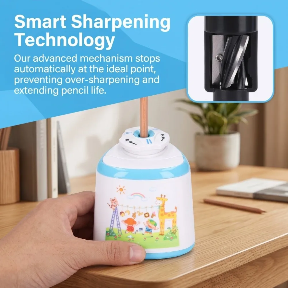 Fast Regular Tidying Blue Pencil Sharpeners Multi-Scenario Portable Desk Stationery Sturdy Pencil Cutter Office Document Prep