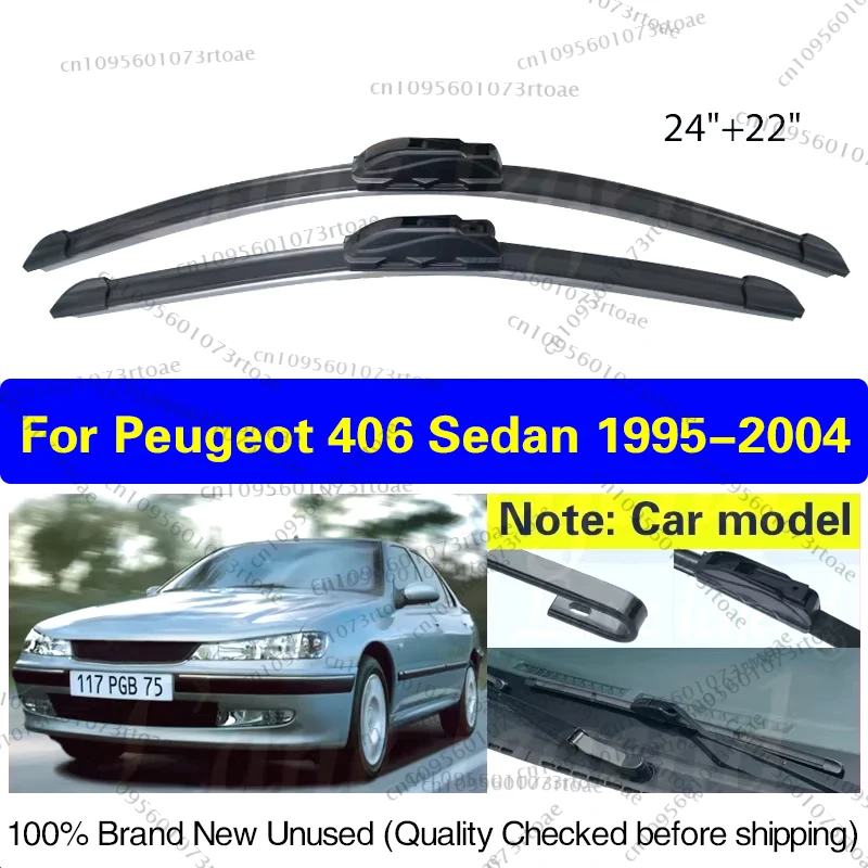 

Car Wiper Blade Blades For Peugeot 406 Sedan 1995 - 2004 24"+22" Windshield Windscreen Clean Rubber Car Wipers Accessories